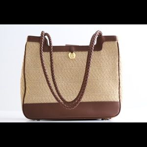 Etienne Aigner wicker handbag